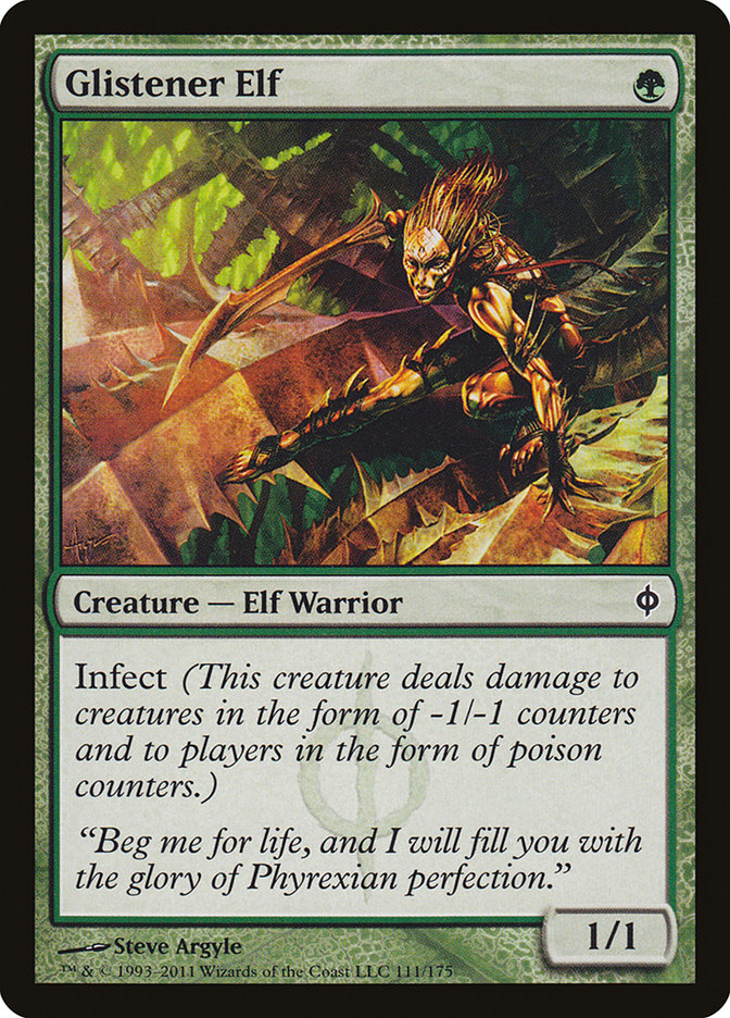 Glistener Elf (111) [New Phyrexia] | Odin's Place
