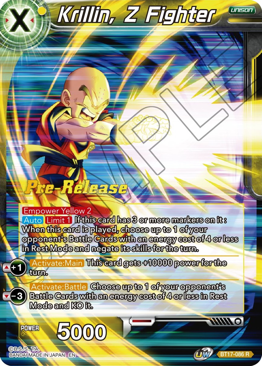 Krillin, Z Fighter (BT17-086) [Ultimate Squad Prerelease Promos] | Odin's Place