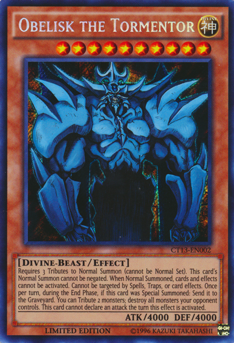 Obelisk the Tormentor [CT13-EN002] Secret Rare | Odin's Place