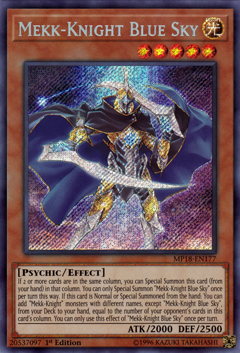 Mekk-Knight Blue Sky [MP18-EN177] Secret Rare | Odin's Place