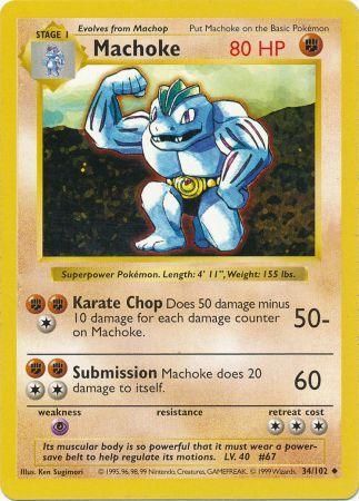 Machoke (34/102) [Base Set Shadowless Unlimited] | Odin's Place