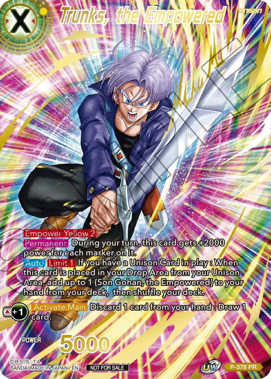 Trunks, the Empowered (Gold Stamped) (P-378) [Promotion Cards] | Odin's Place