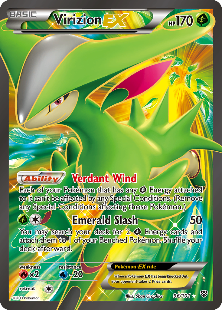 Virizion EX (96/101) [Black & White: Plasma Blast] | Odin's Place