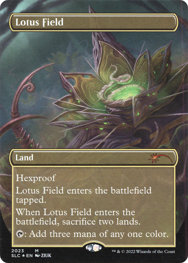 Lotus Field (Borderless) [Secret Lair 30th Anniversary Countdown Kit] | Odin's Place