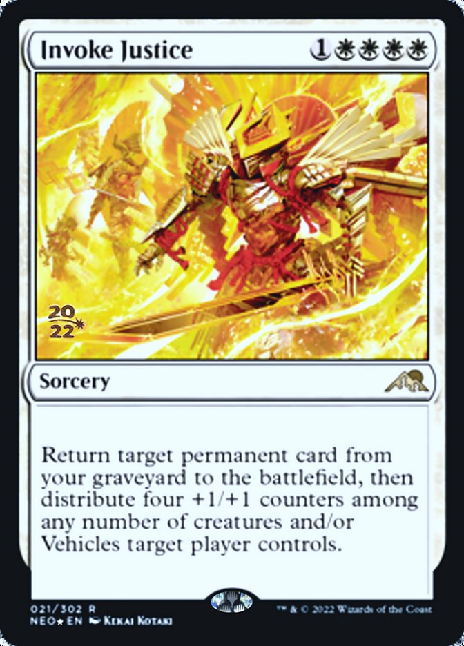 Invoke Justice [Kamigawa: Neon Dynasty Prerelease Promos] | Odin's Place