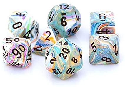 Chessex Festive Vibrant Brown Poly 7 Set | Odin's Place