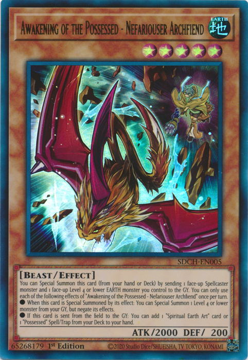 Awakening of the Possessed - Nefariouser Archfiend [SDCH-EN005] Ultra Rare | Odin's Place