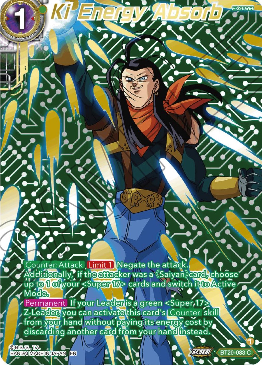 Ki Energy Absorb (Gold-Stamped) (BT20-083) [Power Absorbed] | Odin's Place