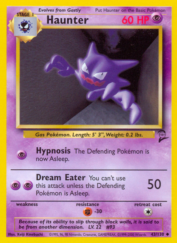 Haunter (43/130) [Base Set 2] | Odin's Place