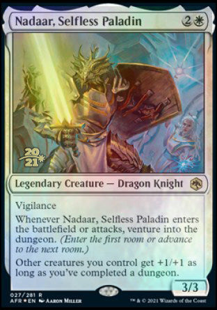 Nadaar, Selfless Paladin [Dungeons & Dragons: Adventures in the Forgotten Realms Prerelease Promos] | Odin's Place