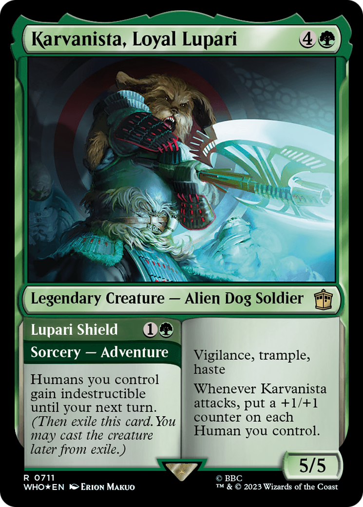 Karvanista, Loyal Lupari // Lupari Shield (Surge Foil) [Doctor Who] | Odin's Place