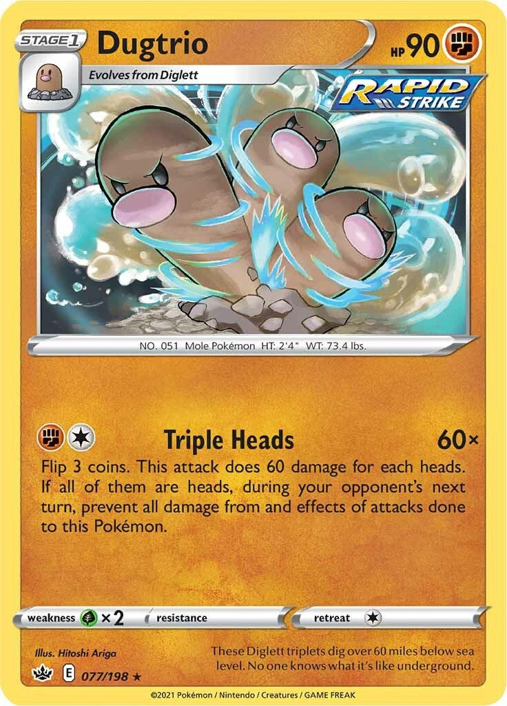 Dugtrio (077/198) [Sword & Shield: Chilling Reign] | Odin's Place