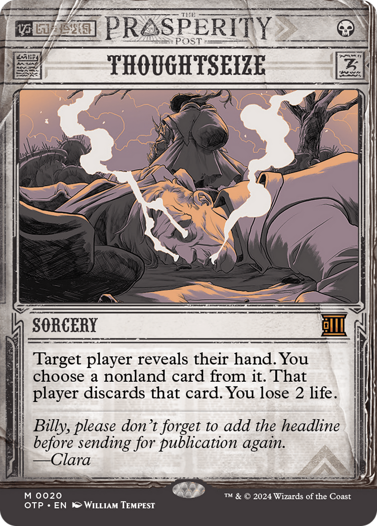 Thoughtseize [Outlaws of Thunder Junction: Breaking News] | Odin's Place