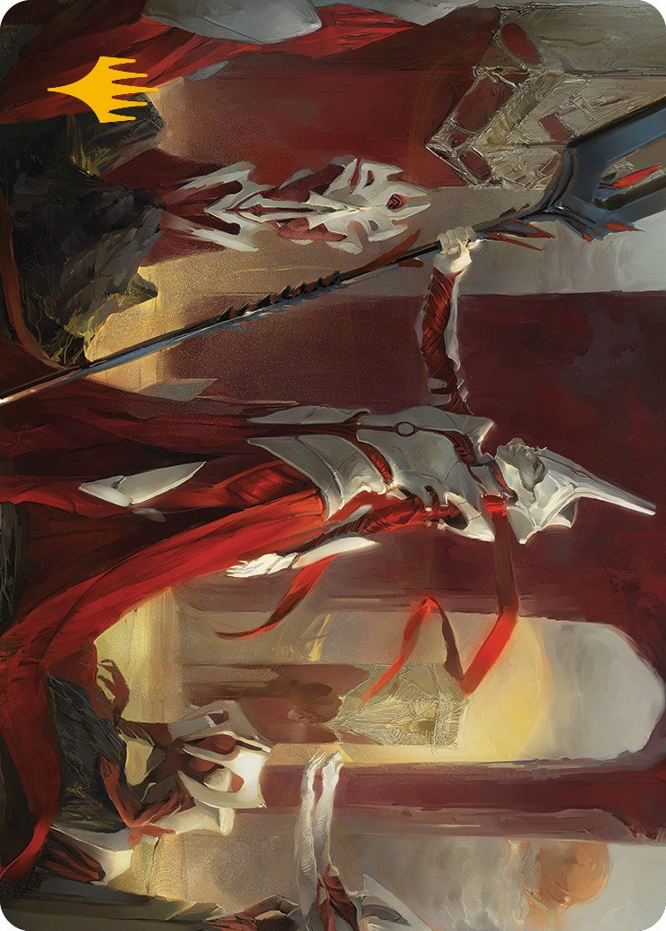 Porcelain Zealot Art Card (Gold-Stamped Signature) [Phyrexia: All Will Be One Art Series] | Odin's Place