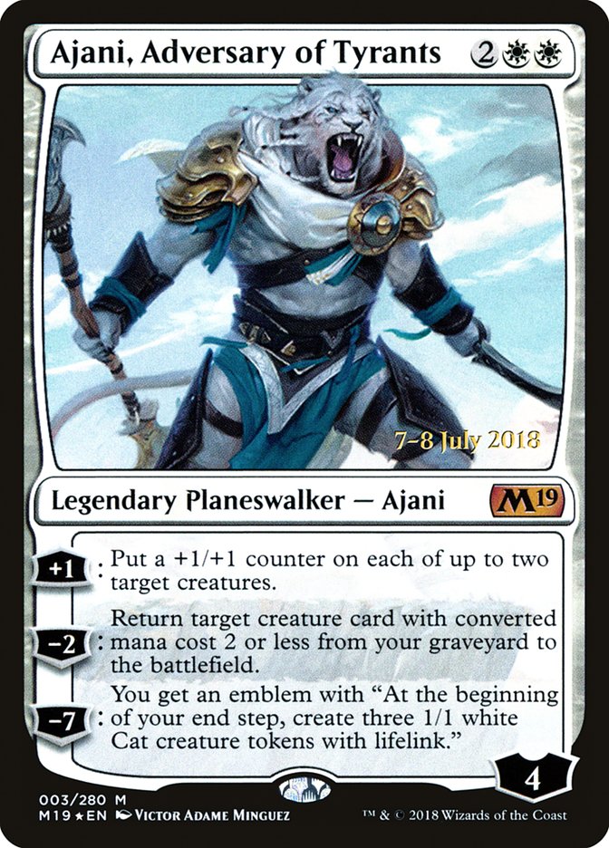 Ajani, Adversary of Tyrants (3) [Core Set 2019 Prerelease Promos] | Odin's Place