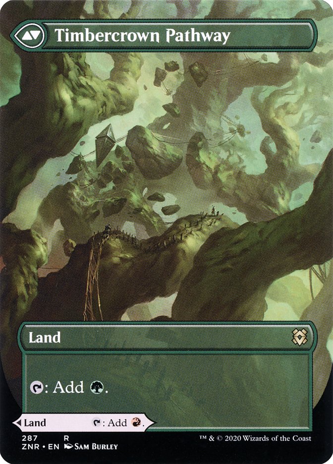 Cragcrown Pathway // Timbercrown Pathway (Borderless Alternate Art) [Zendikar Rising] | Odin's Place