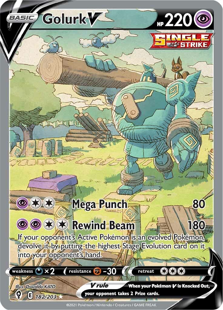 Golurk V (182/203) [Sword & Shield: Evolving Skies] | Odin's Place