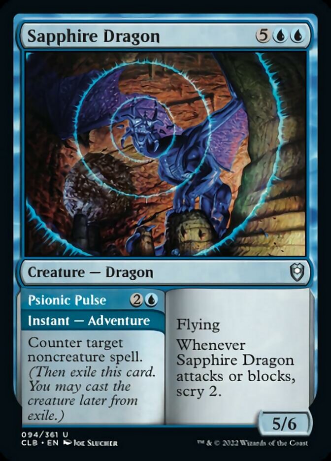 Sapphire Dragon // Psionic Pulse [Commander Legends: Battle for Baldur's Gate] | Odin's Place