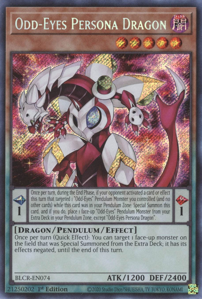 Odd-Eyes Persona Dragon [BLCR-EN074] Secret Rare | Odin's Place
