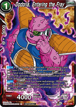 Dodoria, Entering the Fray (Unison Warrior Series Boost Tournament Pack Vol. 7) (P-363) [Tournament Promotion Cards] | Odin's Place