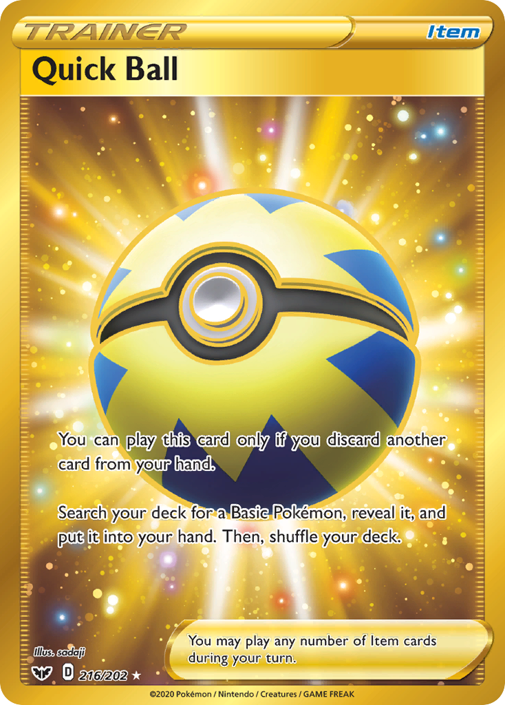 Quick Ball (216/202) [Sword & Shield: Base Set] | Odin's Place