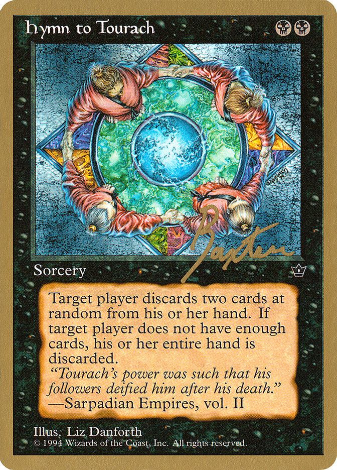 Hymn to Tourach (Circle) (George Baxter) [Pro Tour Collector Set] | Odin's Place