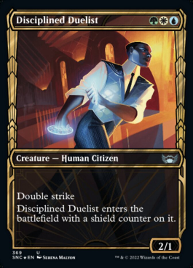 Disciplined Duelist (Showcase Golden Age Gilded Foil) [Streets of New Capenna] | Odin's Place