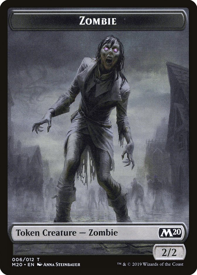 Zombie Token [Core Set 2020 Tokens] | Odin's Place