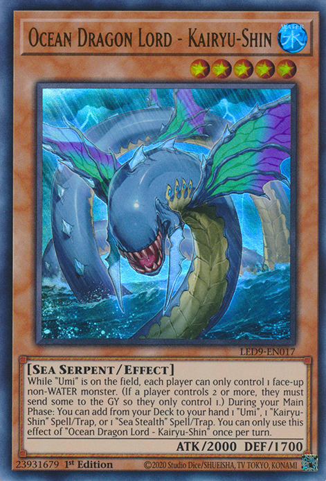 Ocean Dragon Lord - Kairyu-Shin [LED9-EN017] Ultra Rare | Odin's Place