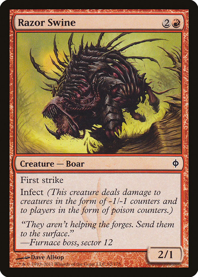 Razor Swine (92) [New Phyrexia] | Odin's Place