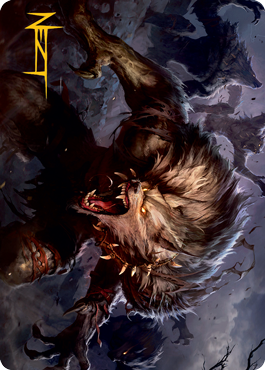 Village Reavers Art Card (Gold-Stamped Signature) [Innistrad: Midnight Hunt Art Series] | Odin's Place