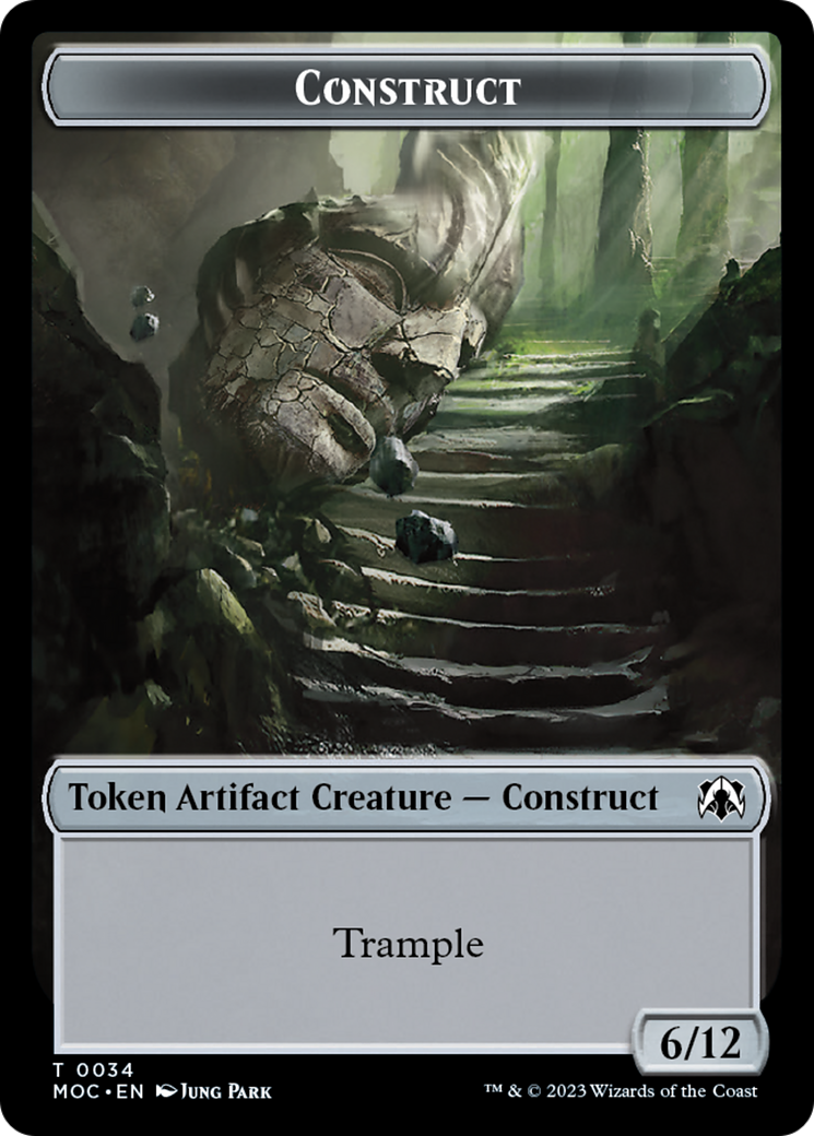Phyrexian Golem // Construct Double-Sided Token [March of the Machine Commander Tokens] | Odin's Place