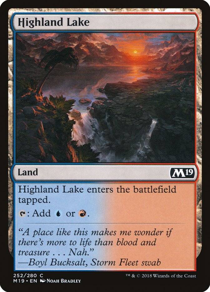 Highland Lake (252) [Core Set 2019] | Odin's Place