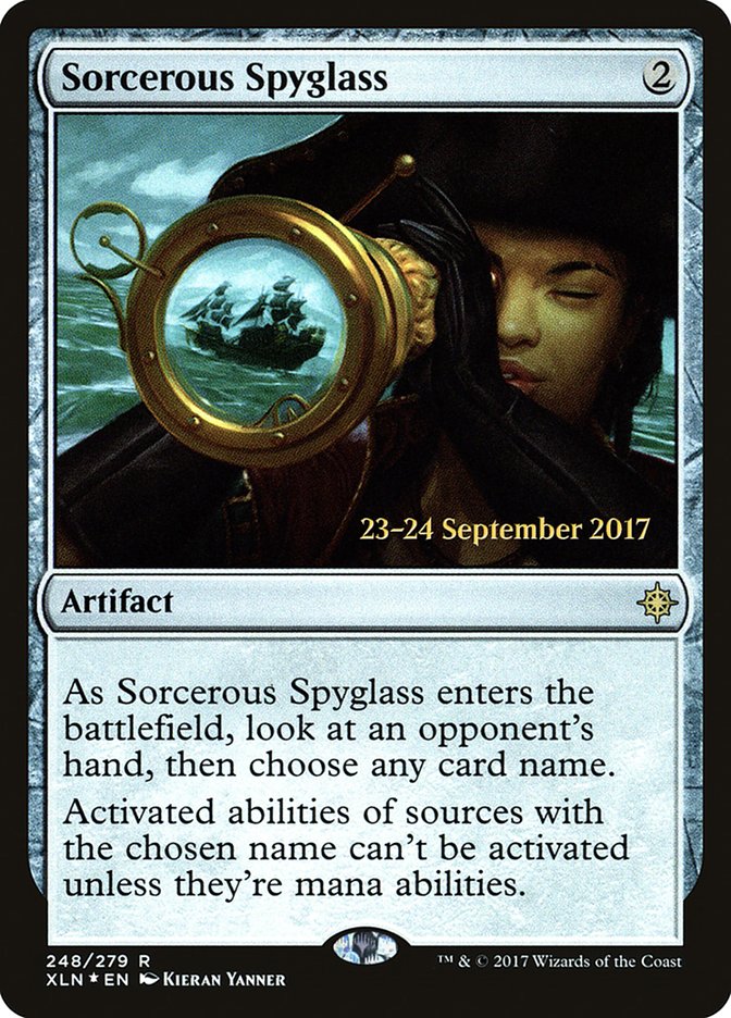 Sorcerous Spyglass (248) [Ixalan Prerelease Promos] | Odin's Place
