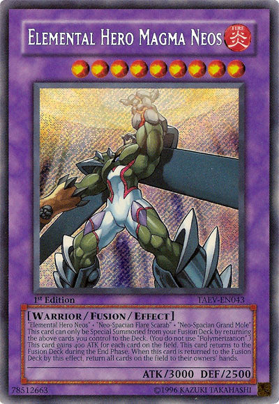 Elemental Hero Magma Neos [TAEV-EN043] Secret Rare | Odin's Place