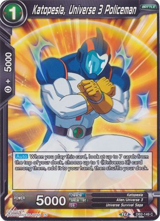 Katopesla, Universe 3 Policeman (Reprint) (DB2-149) [Battle Evolution Booster] | Odin's Place