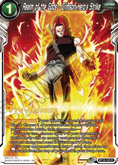 Realm of the Gods - Crimson Hero's Strike (BT16-125) [Realm of the Gods Prerelease Promos] | Odin's Place