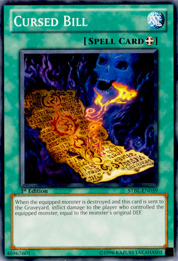 Cursed Bill [STBL-EN059] Common | Odin's Place