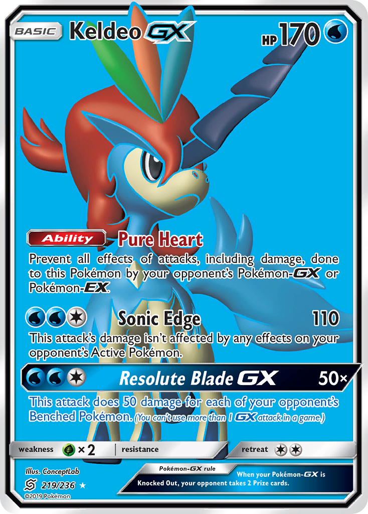 Keldeo GX (219/236) [Sun & Moon: Unified Minds] | Odin's Place