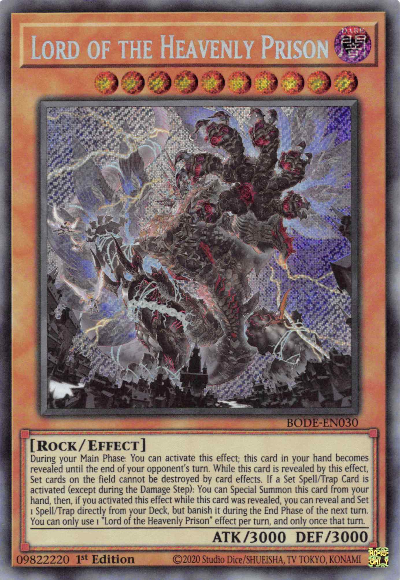 Lord of the Heavenly Prison [BODE-EN030] Secret Rare | Odin's Place