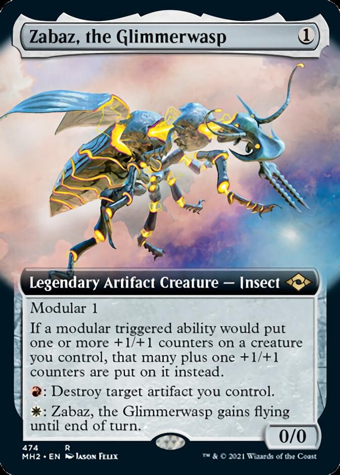 Zabaz, the Glimmerwasp (Extended Art) [Modern Horizons 2] | Odin's Place