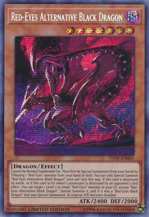 Red-Eyes Alternative Black Dragon [TN19-EN005] Prismatic Secret Rare | Odin's Place