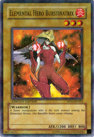 Elemental Hero Burstinatrix [MF03-EN002] Parallel Rare | Odin's Place