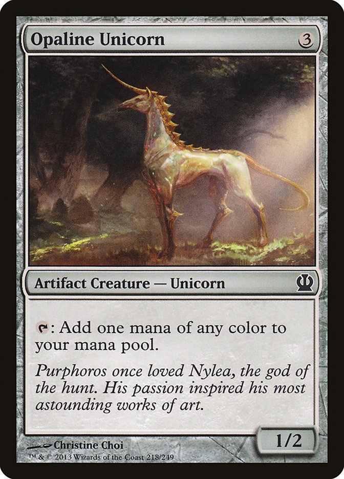 Opaline Unicorn (218) [Theros] | Odin's Place