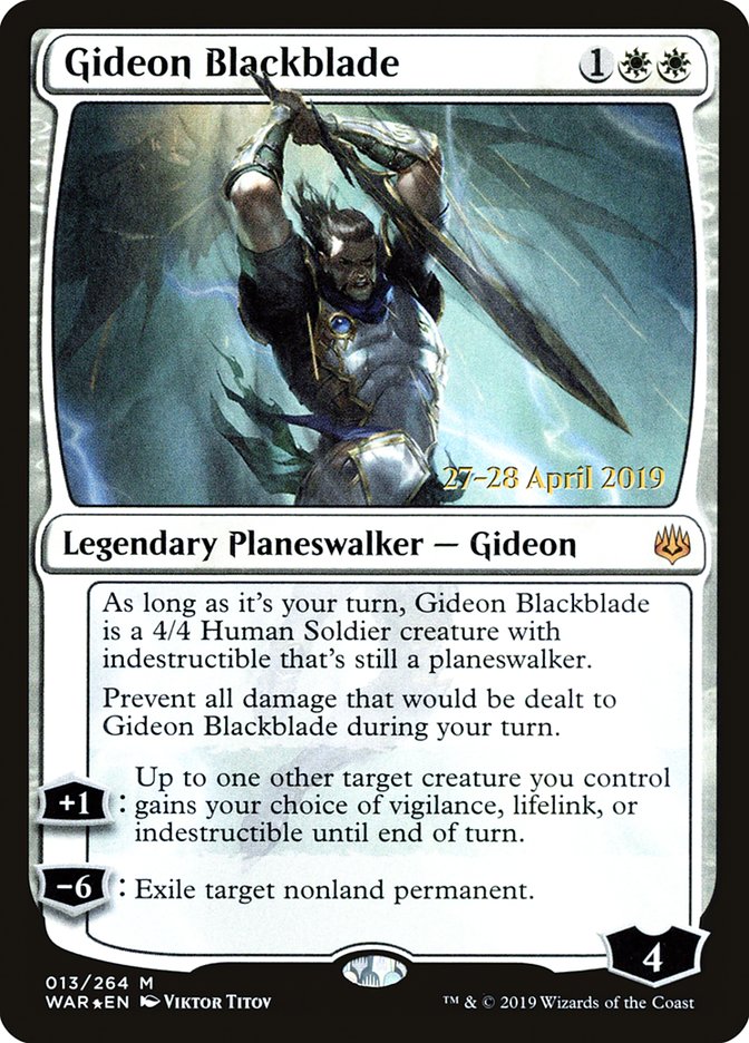 Gideon Blackblade (13) [War of the Spark Prerelease Promos] | Odin's Place