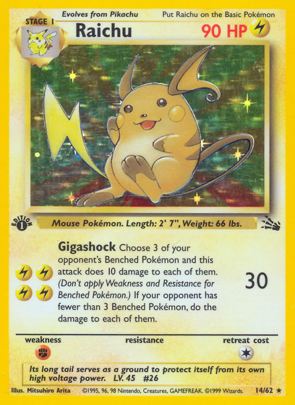 Raichu (14/62) [Fossil 1st Edition] | Odin's Place