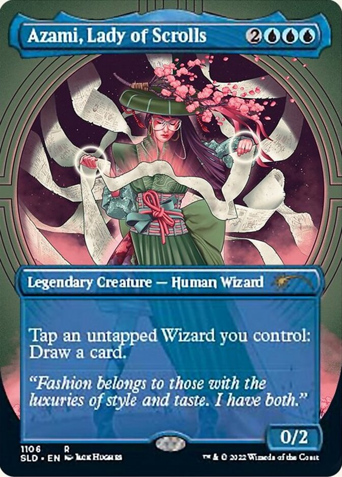 Azami, Lady of Scrolls (Borderless) [Secret Lair Drop Series] | Odin's Place