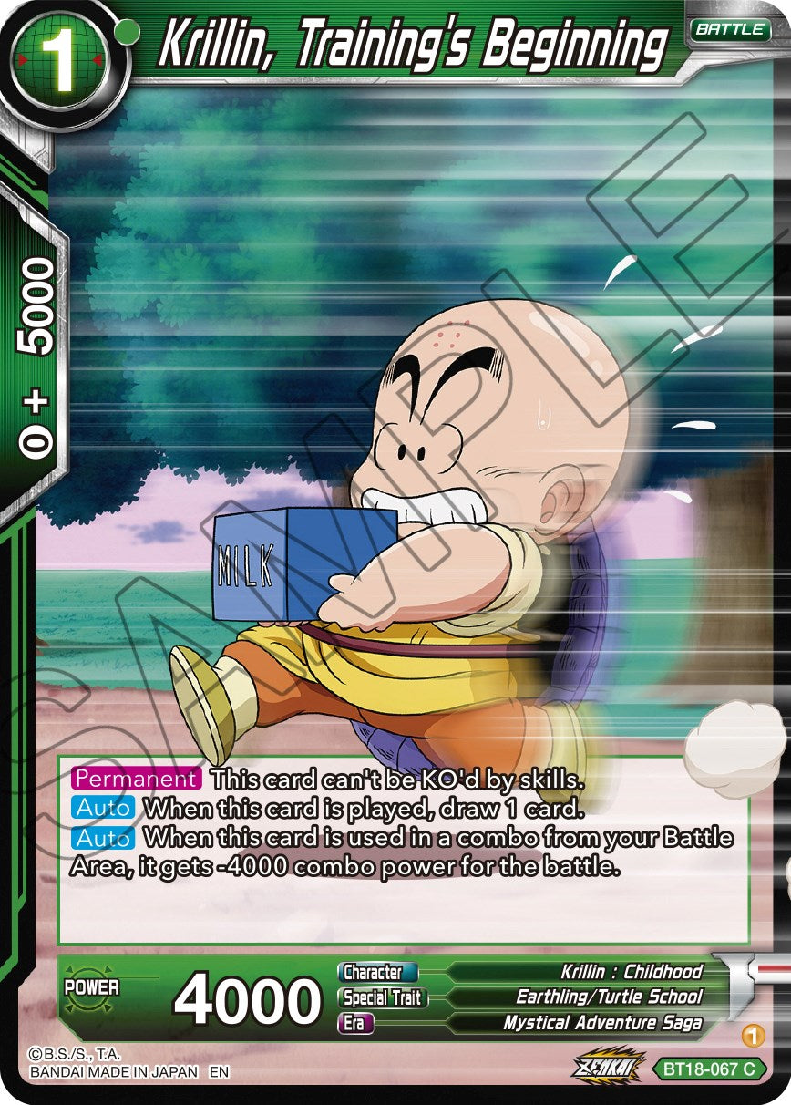 Krillin, Training's Beginning (BT18-067) [Dawn of the Z-Legends] | Odin's Place