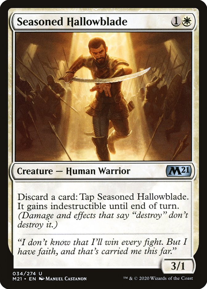 Seasoned Hallowblade [Core Set 2021] | Odin's Place