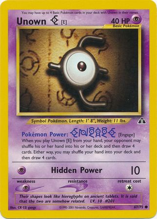 Unown [E] (67/75) [Neo Discovery Unlimited] | Odin's Place